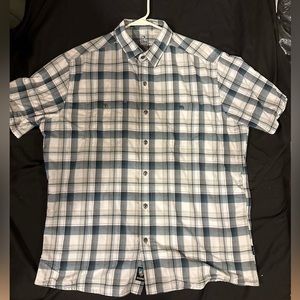 Kuhl short sleeve button down plaid shirt